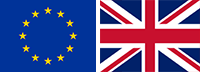 Flaggikoner EU och Storbritannien
