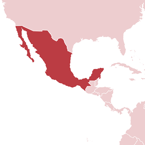 Kartillustration Mexico
