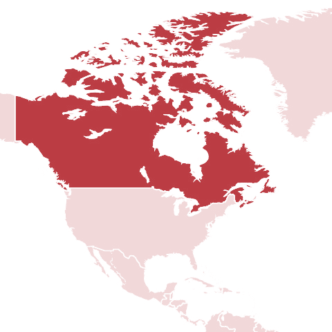 Kartillustration Kanada
