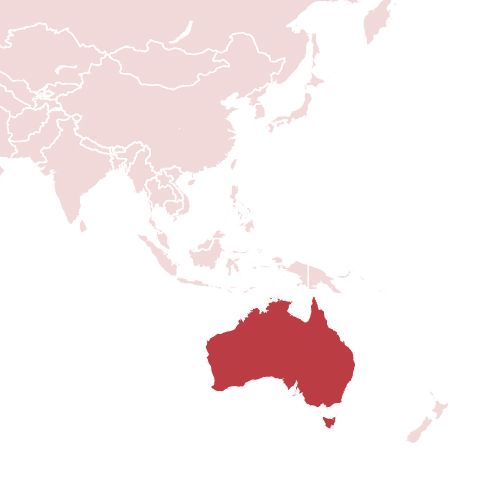 Kartillustration Australien