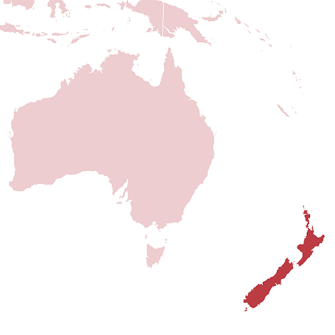 Kartillustration Nya Zeeland