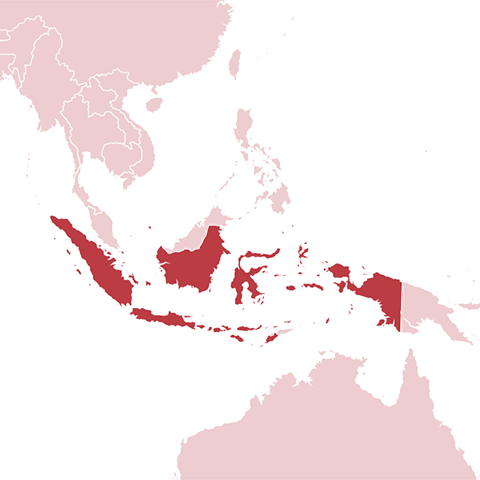 Kartillustration Indonesien