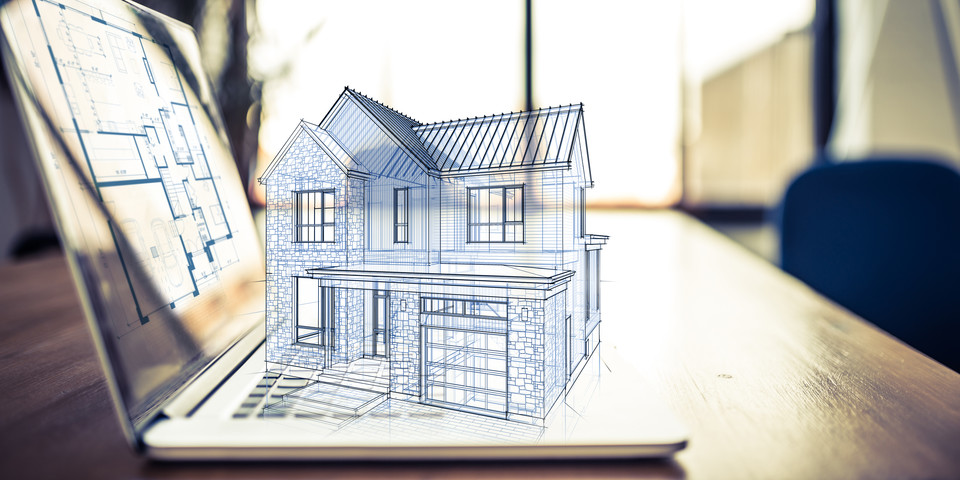 digital 3D house architect plan